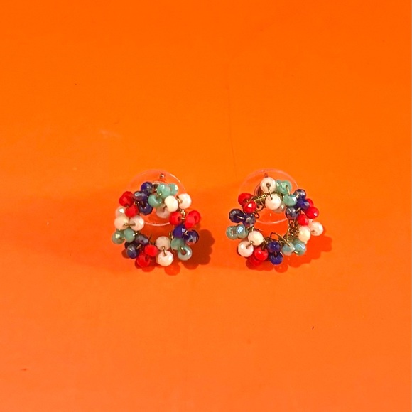 Fashion jewelry multicolors beaded earrings - Picture 2 of 2